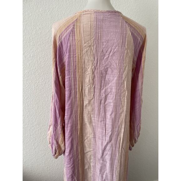 L Space Dress Maxi Pullover Striped Beach Coverup Bohemian Cassia - Picture 10 of 13